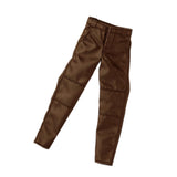 Maxbell 1:12 Male Action Figure Trousers Dress up Accessory , Stylish Collectable Pants Brown