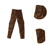 Maxbell 1:12 Male Action Figure Trousers Dress up Accessory , Stylish Collectable Pants Brown