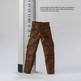 Maxbell 1:12 Male Action Figure Trousers Dress up Accessory , Stylish Collectable Pants Brown