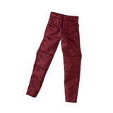 Maxbell 1:12 Male Action Figure Trousers Dress up Accessory , Stylish Collectable Pants Red