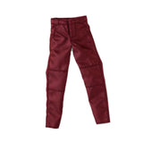 Maxbell 1:12 Male Action Figure Trousers Dress up Accessory , Stylish Collectable Pants Red