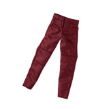 Maxbell 1:12 Male Action Figure Trousers Dress up Accessory , Stylish Collectable Pants Red