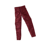 Maxbell 1:12 Male Action Figure Trousers Dress up Accessory , Stylish Collectable Pants Red