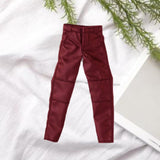 Maxbell 1:12 Male Action Figure Trousers Dress up Accessory , Stylish Collectable Pants Red