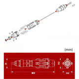 Maxbell Fuel Tank Kits 3D Printed Professional Sturdy Fuel Tank Rod for Mecha Model HS018