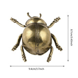 Maxbell Beetle Figurine Micro Landscape Copper Sculpture for Office Bedroom Bookcase