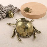 Maxbell Beetle Figurine Micro Landscape Copper Sculpture for Office Bedroom Bookcase