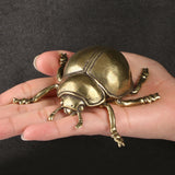 Maxbell Beetle Figurine Micro Landscape Copper Sculpture for Office Bedroom Bookcase