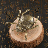 Maxbell Beetle Figurine Micro Landscape Copper Sculpture for Office Bedroom Bookcase