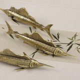 Brass Sailfish Sculpture 17.7cm Copper Sculpture for Living Room Bedroom Car