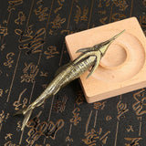 Brass Sailfish Sculpture 17.7cm Copper Sculpture for Living Room Bedroom Car