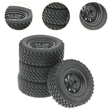 Maxbell 4x RC Wheels and Tires Set Spare Parts Replacement for MN82 MN78 1/12 RC Car