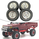 Maxbell 4x RC Wheels and Tires Set RC Crawler Car Tires for MN82 MN78 1: 12 Scale RC