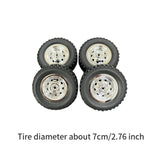 Maxbell 4x RC Wheels and Tires Set RC Crawler Car Tires for MN82 MN78 1: 12 Scale RC