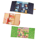 Maxbell 2x Advent Calendar Props 24 Days Decoration for Bookshelf Office Shop Window blue