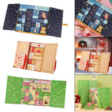 Maxbell 2x Advent Calendar Props 24 Days Decoration for Bookshelf Office Shop Window blue