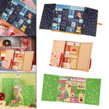 Maxbell 2x Advent Calendar Props 24 Days Decoration for Bookshelf Office Shop Window blue