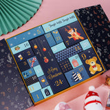 Maxbell 2x Advent Calendar Props 24 Days Decoration for Bookshelf Office Shop Window blue