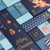 Maxbell 2x Advent Calendar Props 24 Days Decoration for Bookshelf Office Shop Window blue