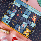 Maxbell 2x Advent Calendar Props 24 Days Decoration for Bookshelf Office Shop Window blue