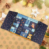 Maxbell 2x Advent Calendar Props 24 Days Decoration for Bookshelf Office Shop Window blue