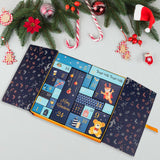 Maxbell 2x Advent Calendar Props 24 Days Decoration for Bookshelf Office Shop Window blue
