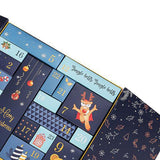 Maxbell 2x Advent Calendar Props 24 Days Decoration for Bookshelf Office Shop Window blue