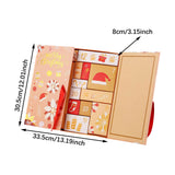 Maxbell 2x Advent Calendar Props 24 Days Decoration for Bookshelf Office Shop Window gold