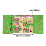 Maxbell 2x Advent Calendar Props 24 Days Decoration for Bookshelf Office Shop Window green