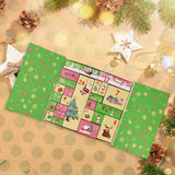 Maxbell 2x Advent Calendar Props 24 Days Decoration for Bookshelf Office Shop Window green