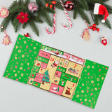 Maxbell 2x Advent Calendar Props 24 Days Decoration for Bookshelf Office Shop Window green