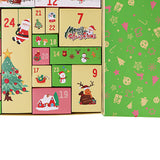 Maxbell 2x Advent Calendar Props 24 Days Decoration for Bookshelf Office Shop Window green