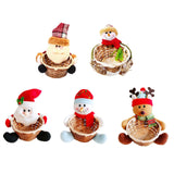 Maxbell Christmas Storage Basket Cute Xmas Fruit Basket for Living Room Xmas Wedding A