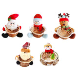 Maxbell Christmas Storage Basket Cute Xmas Fruit Basket for Living Room Xmas Wedding A