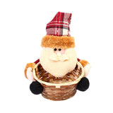 Maxbell Christmas Storage Basket Cute Xmas Fruit Basket for Living Room Xmas Wedding A