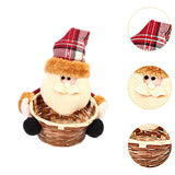 Maxbell Christmas Storage Basket Cute Xmas Fruit Basket for Living Room Xmas Wedding A