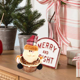Maxbell Christmas Storage Basket Cute Xmas Fruit Basket for Living Room Xmas Wedding A
