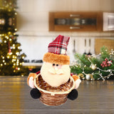 Maxbell Christmas Storage Basket Cute Xmas Fruit Basket for Living Room Xmas Wedding A