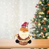 Maxbell Christmas Storage Basket Cute Xmas Fruit Basket for Living Room Xmas Wedding A