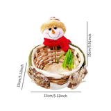 Maxbell Christmas Storage Basket Cute Xmas Fruit Basket for Living Room Xmas Wedding B