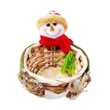 Maxbell Christmas Storage Basket Cute Xmas Fruit Basket for Living Room Xmas Wedding B