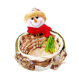 Maxbell Christmas Storage Basket Cute Xmas Fruit Basket for Living Room Xmas Wedding B