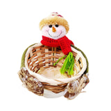 Maxbell Christmas Storage Basket Cute Xmas Fruit Basket for Living Room Xmas Wedding B