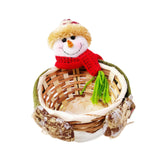 Maxbell Christmas Storage Basket Cute Xmas Fruit Basket for Living Room Xmas Wedding B
