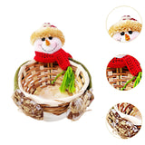 Maxbell Christmas Storage Basket Cute Xmas Fruit Basket for Living Room Xmas Wedding B