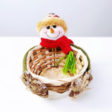 Maxbell Christmas Storage Basket Cute Xmas Fruit Basket for Living Room Xmas Wedding B