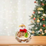 Maxbell Christmas Storage Basket Cute Xmas Fruit Basket for Living Room Xmas Wedding B
