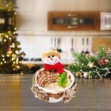 Maxbell Christmas Storage Basket Cute Xmas Fruit Basket for Living Room Xmas Wedding B
