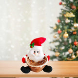 Maxbell Christmas Storage Basket Cute Xmas Fruit Basket for Living Room Xmas Wedding C