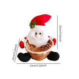 Maxbell Christmas Storage Basket Cute Xmas Fruit Basket for Living Room Xmas Wedding C